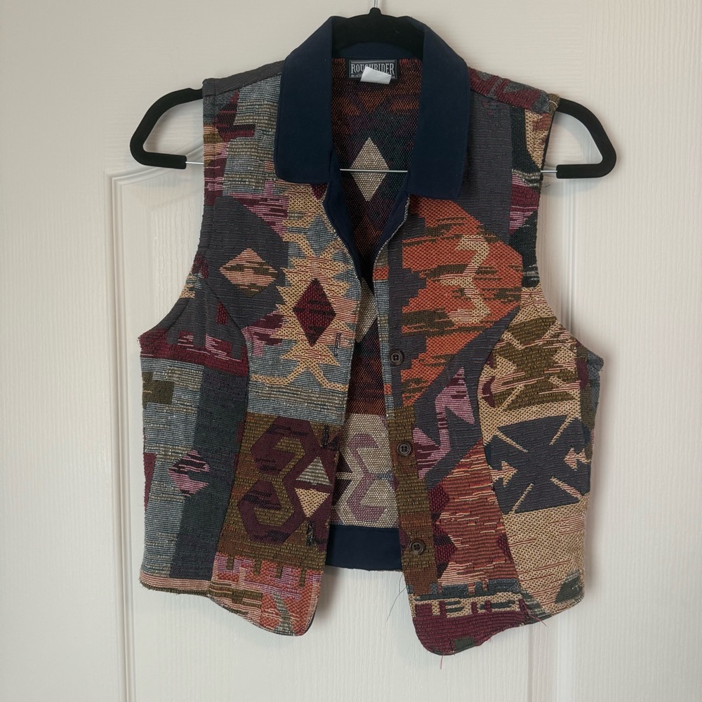 Vintage Aztech rough rider western vest M